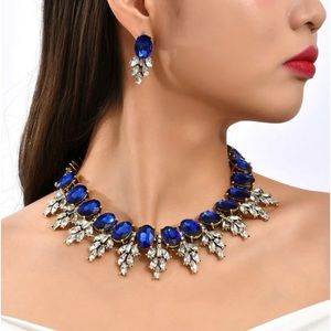 Royal blue custom jewelry set